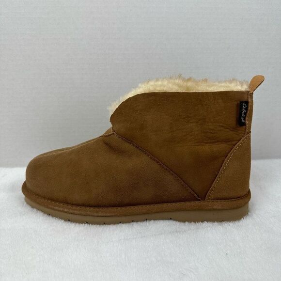 Cabela’s women’s sheepskin cocoa loungers size 9 - Picture 1 of 15